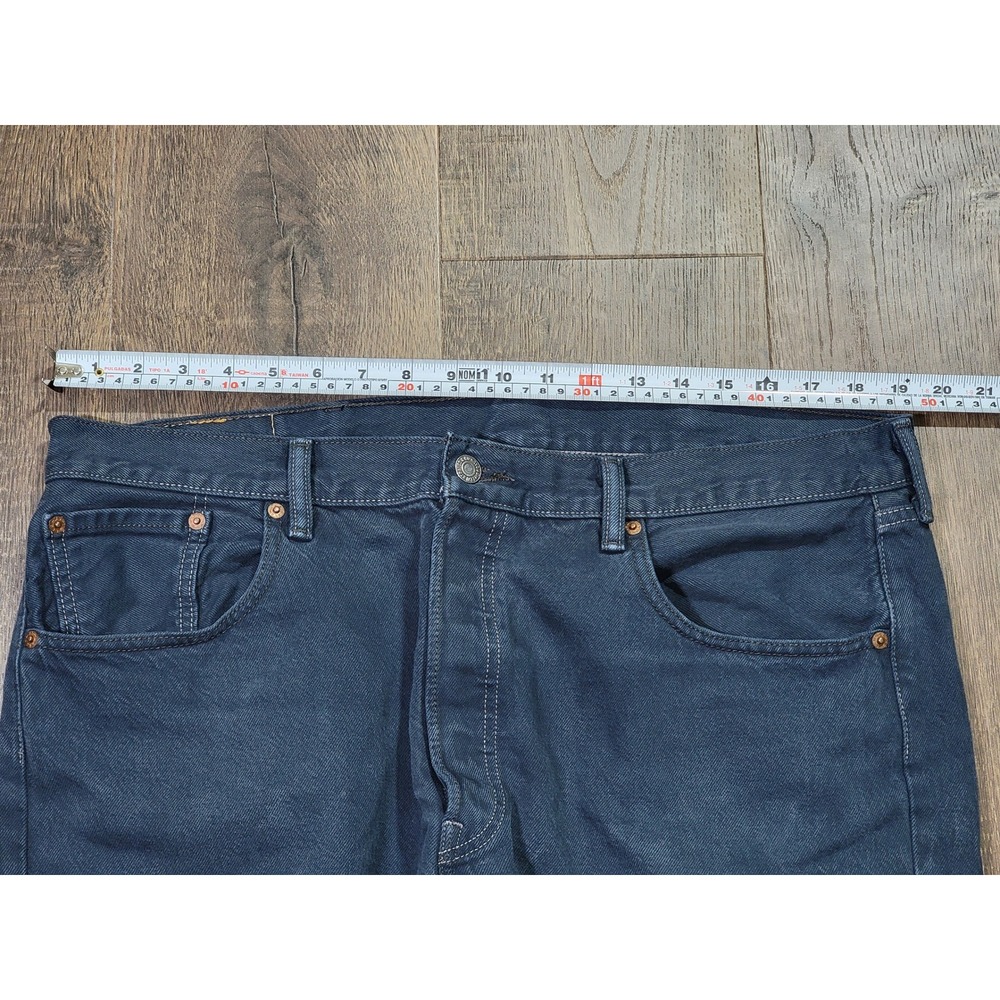 Levis 501 Original Fit Jeans 38x30 Dark Wash Indigo Button Fly 00501-1335 Mens